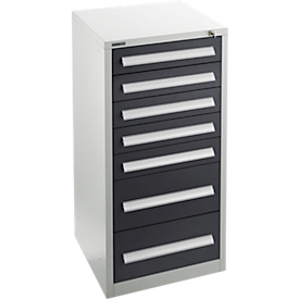 Schäfer Shop Select Schubladenschrank SF 70, 7 Schübe,  lichtgrau RAL 7035 anthrazitgrau RAL 4016