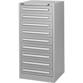 Schäfer Shop Select Schubladenschrank SF 90, 9 Schübe, weißaluminium RAL 9006 weißaluminium RAL 9006