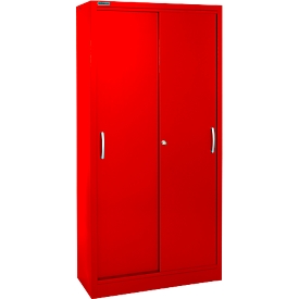 Schäfer Shop  Select Schuifdeurkast, 5 ordnerhoogten, B 1200 mm, rood RAL 3020