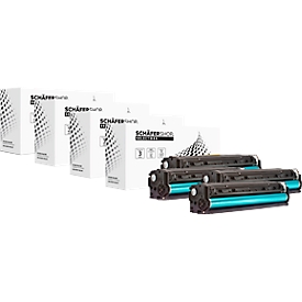 Schäfer Shop Select Sparpaket 4 Toner, kompatibel zu HP CB540/541/542/543, cyan, magenta, gelb, schwarz