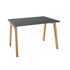 Schäfer Shop Select Start Off Houtbureau, rechthoekig, A-poot, B 1200 x D 800 x H 735 mm, grafiet/houtlook 