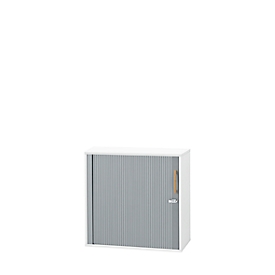 Schäfer Shop Select Start Off Houten rolluikkast, 2 OH, afsluitbaar, hout, B 800 x D 420 x H 788 mm, wit
