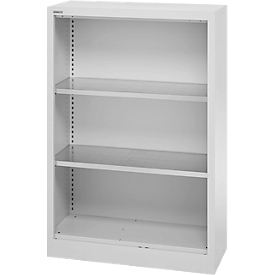Schäfer Shop Select stellingkast MS, 3 OH, B 800 x D 400 x H 1215 mm, plaatstaal, aluminium wit