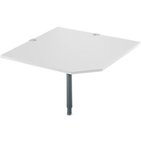 Schäfer Shop Select Systemwinkelplatte, CAD, Fuss, B 1000 x T 1000 mm, lichtgrau/anthrazit