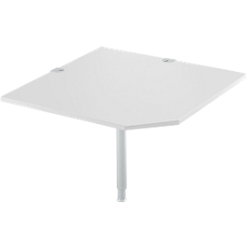 Schäfer Shop Select Systemwinkelplatte, CAD, Fuß, B 1000 x T 1000 mm, lichtgrau/weißalu