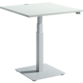 Schäfer Shop Select Table d'appoint FLEXXAS, réglage électrique de la hauteur, ergonomique, l. 800 mm, gris clair 