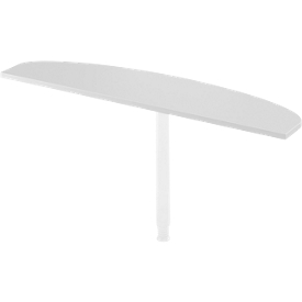 Schäfer Shop Select Table d'extension, l. 1600 x P 400 mm, gris clair/blanc