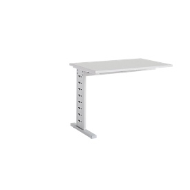 Schäfer Shop Select Table d'extension Moxxo IQ, rectangulaire, pieds en C, l. 1000 x P 600 x H 735 mm, gris clair