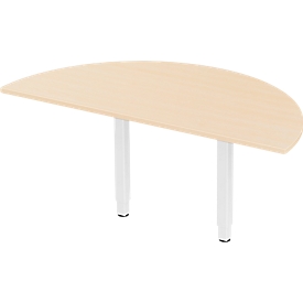 Schäfer Shop Select Table d'extension PLANOVA ERGOSTYLE, 1/2 cercle, coloris érable/blanc 