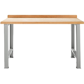 Schäfer Shop Select Table de travail, unité de base, L 1500 x P 665 x H 840 mm, aluminium argent
