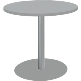 Schäfer Shop Select Table ronde avec socle rond, Ø 800 x H 717 mm, gris clair 