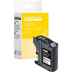 Schäfer Shop Select Tintenpatrone, ersetzt Brother LC127XLBK, schwarz pigmentiert
