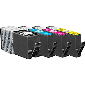 Schäfer Shop Select Tintenpatronen, ersetzt HP 912XL (3YP34AE), Mixpack, cyan, magenta, gelb, schwarz
