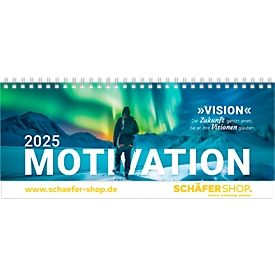 Schäfer Shop Select Tisch-Querkalender "Motivation", mit Motiv, 128 Seiten, B 298 x H 105 mm