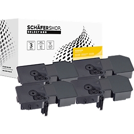 Schäfer Shop Select Toner, ersetzt Kyocera TK-5230 CMYK (1T02R90NL0, 1T02R9CNL0, 1T02R9BNL0, 1T02R9ANL0), Mixpack, cyan, magenta, gelb, schwarz