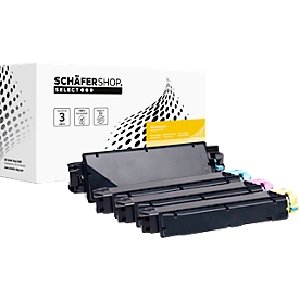 Schäfer Shop Select Toner, ersetzt Kyocera TK-5270 CMYK (OPTK-5270), Mixpack, schwarz, cyan, magenta, gelb