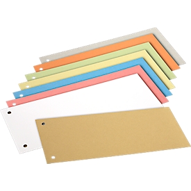 Schäfer Shop Select Trennstreifen, 2-fach-Lochung, bedruckbar, 100 Stück, B 240 x H 105 mm, Karton, weiß