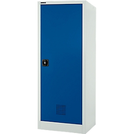 Schäfer Shop Select Umweltschrank, B 600 x T 500 x H 1585 mm, 3 Wannen à 11 Liter, lichtgrau/enzianblau