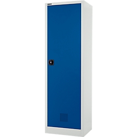 Schäfer Shop Select Umweltschrank, B 600 x T 500 x H 1935 mm, 3 Wannen à 11 Liter + WHG-Wanne 7 Liter, lichtgrau/enzianblau