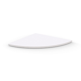 Schäfer Shop Select Verkettungsplatte Moxxo IQ, 90°, Viertelkreis, B 800 x T 800 mm, weiss