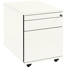 Schäfer Shop  Select Verrijdbaar ladeblok 126, materiaallade + schuifladen, afsluitbaar, spaanplaat, B 428 x D 600 x H 540 mm, wit