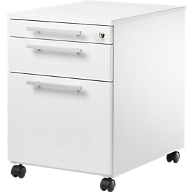 Schäfer Shop  Select Verrijdbaar ladeblok SET UP, afsluitbaar, B 432 x D 580 x H 595 mm, wit/wit 