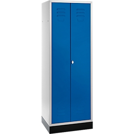 Schäfer Shop Select Vestiaire, 2 portes, avec serrure à came batteuse, gris clair/bleu gentiane