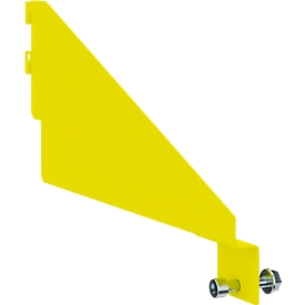 Schäfer Shop Select Warnblech für mobile Schallschutz Stellwand, B 514 x T 32 x H 105 mm, Stahlblech, verkehrsgelb