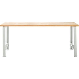 Schäfer Shop Select Werkbank, Grundeinheit, 2000 mm breit, lichtgrau RAL 7035 