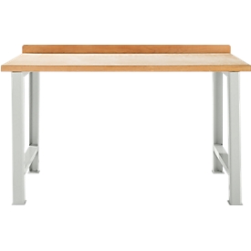 Schäfer Shop Select Werkbank, Grundeinheit, B 1500 x T 665 x H 840 mm, lichtgrau RAL 7035 