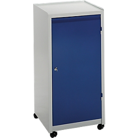 Schäfer Shop Select Werkzeugschrank, Kugel-Lenkrollen, H 1000 x B 500 x T 500 mm, lichtgrau/blau