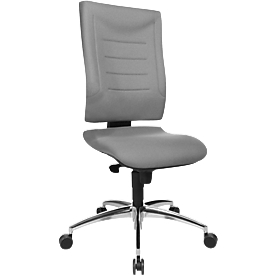 Schäfer Shop Silla de oficina Pure SSI PROLINE P2, mecanismo síncrono, sin reposabrazos, apoyo lumbar, rodillera, gris
