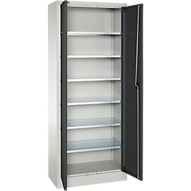 Schfer Shop Select Materiaalkast MSI 2409, staal, 6 etages, B 950 x D 400 x H 1935 mm, lichtgrijs/antracietgrijs