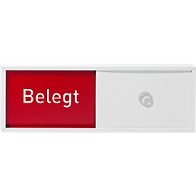 Schiebeschild Frei-Belegt für Türschild Lyon, selbstklebend, B 150 x H 50 mm, weiss