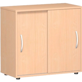 Schiebetürenschrank PALENQUE, 2 OH, B 800 x T 400 x H 752 mm, Buche-Dekor