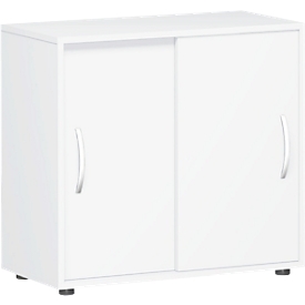 Schiebetürenschrank PALENQUE, 2 OH, B 800 x T 400 x H 752 mm, weiß