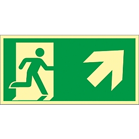 Schild Treppe aufwärts, rechtsweisend