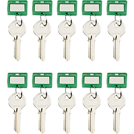 Schlüsselanhänger, 10 Stück, grün