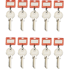 Schlüsselanhänger, 10 Stück, rot