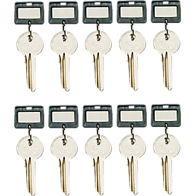 Schlüsselanhänger, 10 Stück, schwarz