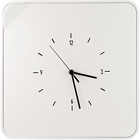 Schlüsselkasten Paperflow Multibox, mit 12 Haltern und Uhr, weiß
