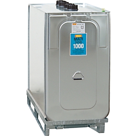 Schmierstofftank Multi-Tank, für Frisch- & Gebrauchtöl, inkl. verzinkter Auffangwanne, HDPE, 1000 l Kapazität