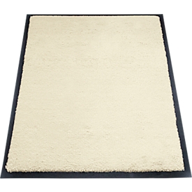Schmutzfangmatte miltex Eazycare Style, eckig, antistatisch, UV-beständig, waschbar, High-Twist-Nylon & Niltrilgummi, 600 x 850 mm, perlweiß