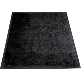 Schmutzfangmatte miltex Eazycare Style, eckig, antistatisch, UV-beständig, waschbar, High-Twist-Nylon & Niltrilgummi, 750 x 850 mm, tiefschwarz