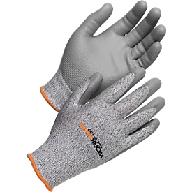 Schnittschutzhandschuhe Worksafe Cut 3-107, Schnittfestigkeit 3, EN388, HPPE/PU, nahtlos, Größe 9, 6 Paar