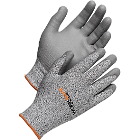 Schnittschutzhandschuhe Worksafe Cut 5-108, Schnittfestigkeit 5, EN388, HPPE/PU, nahtlos, Größe 9, 6 Paar