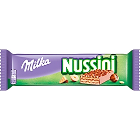 Schokoriegel Milka Nussini Milch, Haselnuss-Waffelschnitte mit Alpenmilchschokolade, 35 x 31,5 g