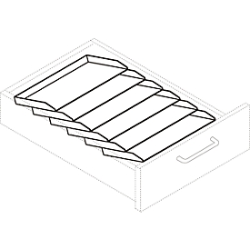 Schrägablageschale, für Schäfer Shop Select Rollcontainer 1233 & 13333, Kunststoff, schwarz