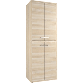 Schrank Player, 6 Ordnerhöhen, 4 Türen, Breite 789 mm, Eiche