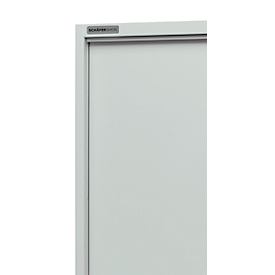 Schrank, Schiebetüren, B 1200 x T 400 x H 1950 mm, lichtgrau